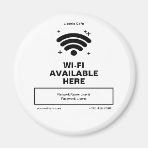 Qrコードビジネス名wifiミニマル詳細 マグネット