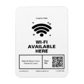 Qrコードビジネス名wifiミニマル詳細 マグネット (縦)