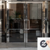 qrコードビジネス営業時間ホリデーホワイト金ゴールド ウィンドウサイン (オフィスドア)