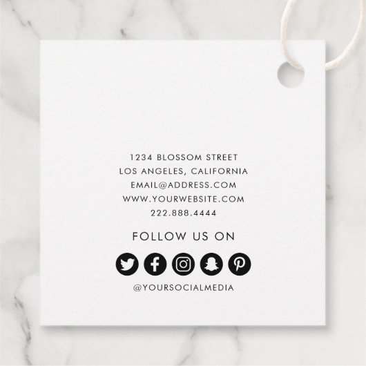 QRコードビジネス小売価格メッセージカード フェイバータグ (裏面)