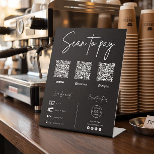 QRコードビジネス スキャンして支払う 台座サイン