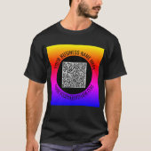 QRコードビジネスTシャツの例のカスタム文字 Tシャツ (正面)