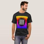 QRコードビジネスTシャツの例のカスタム文字 Tシャツ (正面フル)