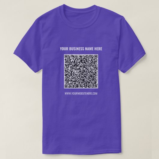 QRコードビジネスTシャツの例のカスタム文字 Tシャツ (デザイン正面)
