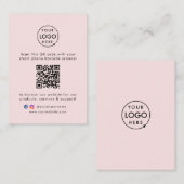 QRコードビジネスWebサイトスキャンMeソーシャルメディアピンク 名刺 (正面/裏面)