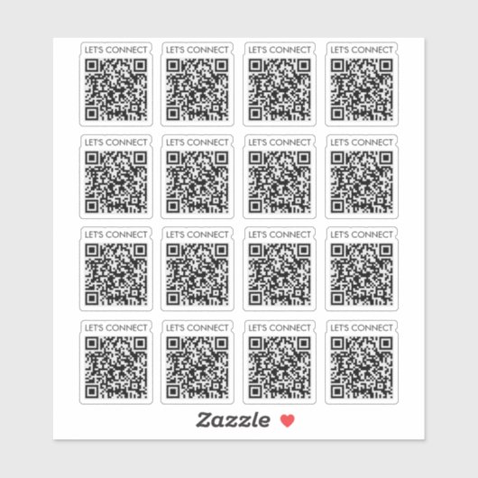 QRコードビニールを接続しよう シール (シート)