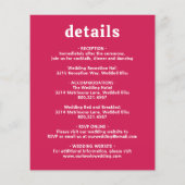 QRコードビバマゼンタバジェット結婚式招待状 チラシ (裏面)