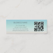 QRコードビーチスタイルモダン ミニマル スキニー名刺 (裏面)