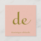 QRコードピエレガントッモダンクユニーク化粧品 スクエア名刺 (正面)