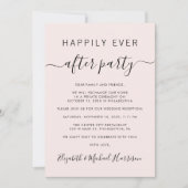 QRコードピンクの結婚披露宴の後に幸せに 招待状 (正面)