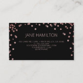 QRコードピンクグリッター モダン 名刺 (裏面)