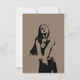 Qrコードファッショナブル黒踊りガールシルエット カード