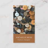 QRコードファッションデザイナの裁縫ボタン 名刺 (正面)