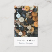 QRコードファッションデザイナの裁縫ボタン 名刺 (正面)