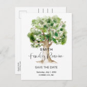 QRコードファミリーツリー懇親会日付の保存 インビテーションポストカード (正面/裏面)