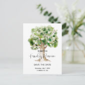 QRコードファミリーツリー懇親会日付の保存 インビテーションポストカード (スタンド正面)