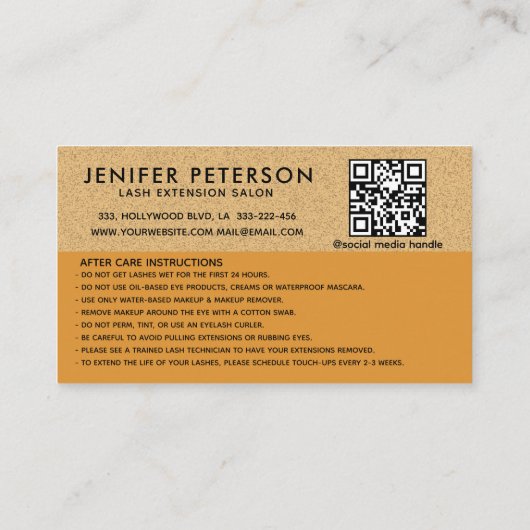 QRコードファンキーレトロパステルが後に消え気にる 名刺 (裏面)