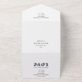 QRコードファンシーを愛するゴシックノ結婚ー オールインワン招待状 (外側)