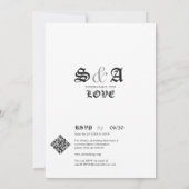 QRコードファンシーを愛するゴシックノ結婚ー 招待状 (裏面)