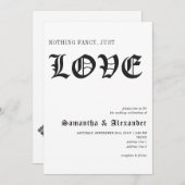 QRコードファンシーを愛するゴシックノ結婚ー 招待状 (正面/裏面)