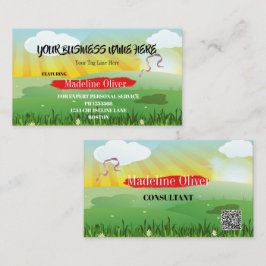 QRコードフェスティバルテーマモダンBright Business Card 名刺