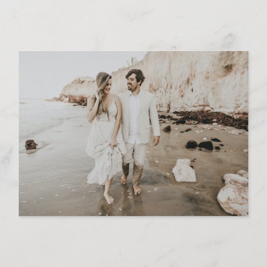 QRコードフォトの素朴詳細エンクロー結婚ジャ エンクロージャーカード (裏面)