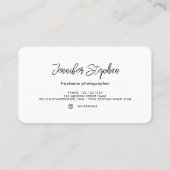 QRコードフォトグラファー転がフィルムカスタム写真 名刺 (裏面)