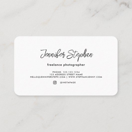 QRコードフォトグラファー転がフィルムカスタム写真 名刺 (裏面)