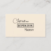 QRコードフォトシンプルロゴに電話する 名刺 (正面)