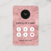 QRコードフォトピンクモダンロイヤリティテンプレート 名刺 (裏面)