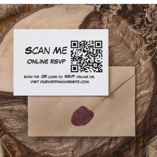 QRコードフォトブラック&ホワイト エンクロージャーカード