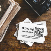 QRコードフォトブラック&ホワイト エンクロージャーカード