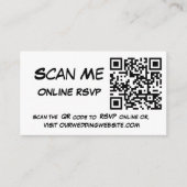 QRコードフォトブラック&ホワイト エンクロージャーカード (正面)