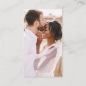 QRコードフォトミニマリストRSVPの結婚ウェブサイト エンクロージャーカード (裏面)