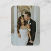 QRコードフォトミニマリストRSVPの結婚ウェブサイト エンクロージャーカード (裏面)