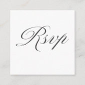 QRコードフォトミニマルウェディングRSVPカード エンクロージャーカード (裏面)