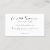 QRコードフォトモダン白黒名刺 名刺 (裏面)