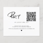 QRコードフォトモノクロRSVPカード (正面)