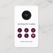 QRコードフォトロゴバーガンディロイヤリティ名刺 コーリングカード (裏面)