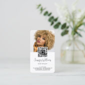 QRコードフォトロゴモダンロイヤリティ名刺 コーリングカード (スタンド正面)