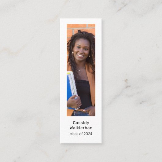 QRコードフォト大学院卒業名 コーリングカード (正面)