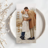 QRコードフォト日付の保存結婚式招待状 セーブザデート