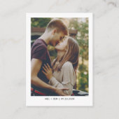 QRコードフォト結婚のWebサイトRSVPエンクロージャカード エンクロージャーカード (裏面)