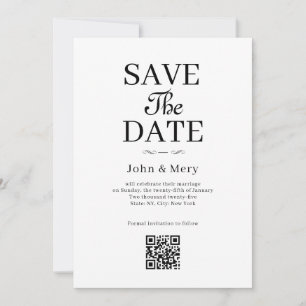 QRコードフォト 結婚式 Save The Date 招待状
