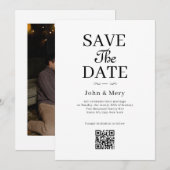 QRコードフォト 結婚式 Save The Date 招待状 (正面/裏面)