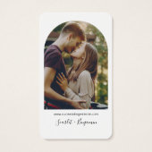 QRコードフォトRSVPのWeb結婚サイトのエンクロージャカード (裏面)