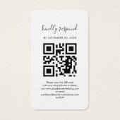 QRコードフォトRSVPのWeb結婚サイトのエンクロージャカード (正面)