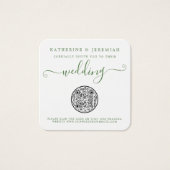 QRコードフローラパイナップル結婚式招待状 (正面)