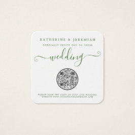 QRコードフローラパイナップル結婚式招待状