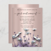 QRコードフローラ牧草地ワイルドフラワーパープルバラ (正面/裏面)